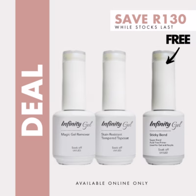 Magic Gel Polish Remover+ Stain Resistant Top Coat + Infinity Sticky Bond(FREE)